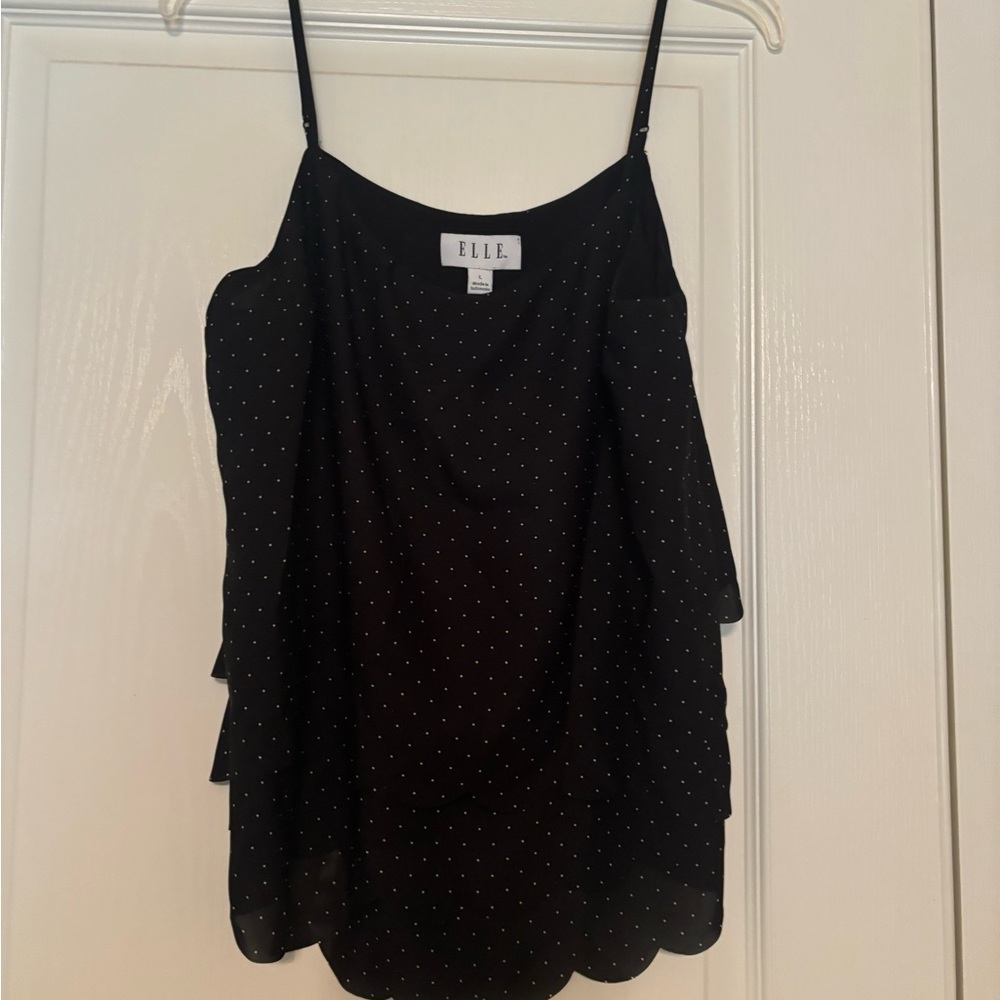 Elle Black and White Polka Dot Camisole